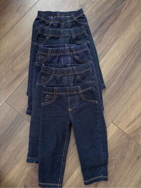 12 mo Carter's Dark Blue Stretch Denim Pull-On Pants (Pack)
